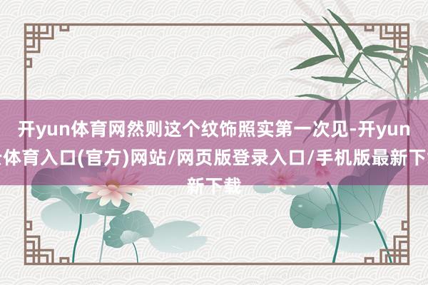 开yun体育网然则这个纹饰照实第一次见-开yun云体育入口(官方)网站/网页版登录入口/手机版最新下载